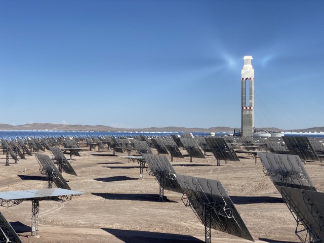 Concentrated solar thermal plant in northern Chile.